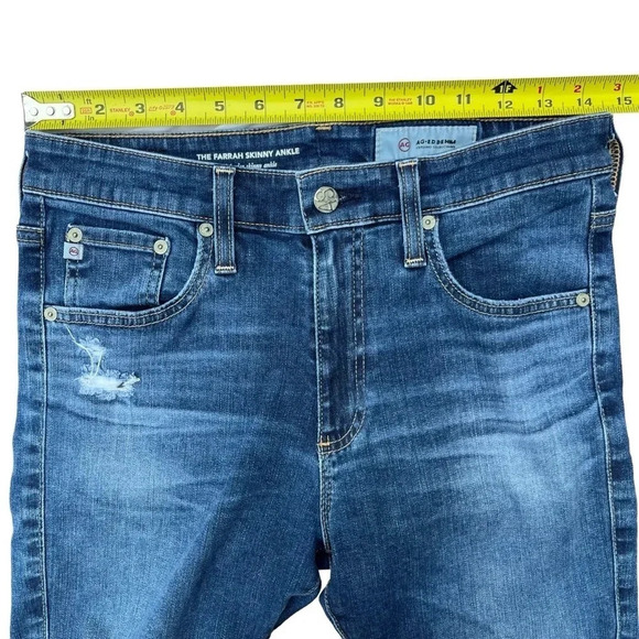 AG Adriano Goldschmied Farrah High Rise Skinny Ankle Distressed Raw Hem Jean 29 - Picture 7 of 13